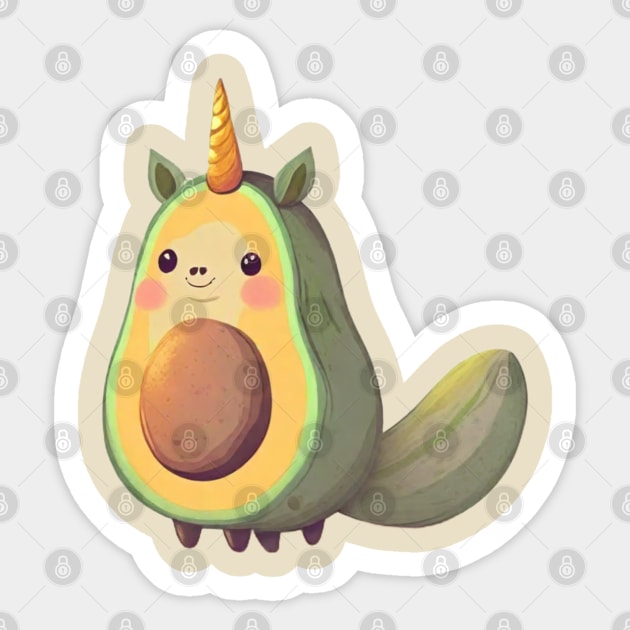 avocado unicorn Sticker by Rashcek